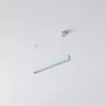 CLEOLine-1 573mm wisząca DIRECT, Micro Pryzma, LED PHILIPS LV 13W/2200lm/940, 230V, srebrny aluminiowy (mat struktura) RAL 9006