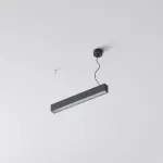 CLEOLine-1 573mm wisząca DIRECT, Micro Pryzma, LED PHILIPS LV 14W/2200lm/930/TD/CAS, 230V, czarny głęboki (mat struktura) RAL 9005