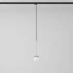 Cotton Track fi100 300mm, max.1x1.9W, G9, 230V, srebrny aluminiowy (mat struktura) RAL 9006, przewód czarny