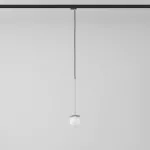 Cotton Track fi100 350mm, max.1x1.9W, G9, 230V, srebrny aluminiowy (mat struktura) RAL 9006, przewód czarny