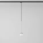Cotton Track fi100 400mm, max.1x1.9W, G9, 230V, srebrny aluminiowy (mat struktura) RAL 9006, przewód czarny