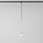 Cotton Track fi100 450mm, max.1x1.9W, G9, 230V, srebrny aluminiowy (mat struktura) RAL 9006, przewód czarny