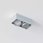 TITO C3 stropowy max. 2x13W, GU10, 230V, srebrny aluminiowy (mat struktura) RAL 9006