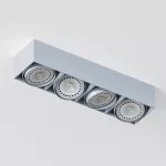TITO C5 stropowy max. 4x13W, GU10, 230V, srebrny aluminiowy (mat struktura) RAL 9006