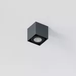 TITO D2 stropowy max. 1x13W, GU10, 230V, czarny głęboki (mat struktura) RAL 9005