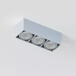 TITO D4 stropowy max. 3x13W, GU10, 230V, srebrny aluminiowy (mat struktura) RAL 9006