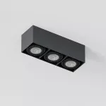 TITO D4 stropowy max. 3x13W, GU10, 230V, czarny głęboki (mat struktura) RAL 9005