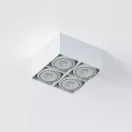 TITO D6 stropowy max. 4x13W, GU10, 230V, biały sygnałowy (mat struktura) RAL 9003