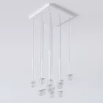 CLAR PANEL HF3, fi100 wisząca LED 13x2,7W/298lm/3000K, 230V, przewód transparentny, biały sygnałowy (mat struktura) RAL 9003