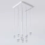 CLAR PANEL HF3, fi100 wisząca LED 13x2,7W/298lm/3000K, 230V, przewód transparentny, biały sygnałowy (mat) RAL 9003