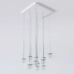 CLAR PANEL HF3, fi100 wisząca LED 13x2,7W/298lm/3000K, 230V, przewód transparentny, srebrny aluminiowy (mat) RAL 9006