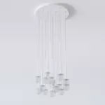 CLAR PANEL HF4, fi100 wisząca LED 16x2,7W/298lm/3000K, 230V, przewód transparentny, biały sygnałowy (mat struktura) RAL 9003