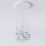 CLAR PANEL HF4, fi100 wisząca LED 16x2,7W/298lm/3000K, 230V, przewód transparentny, srebrny aluminiowy (mat) RAL 9006