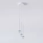 CLAR PANEL RH24, fi100 wisząca LED 3x2,7W/298lm/3000K, 230V, przewód transparentny, srebrny aluminiowy (mat) RAL 9006