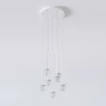 CLAR PANEL RH25, fi100 wisząca LED 7x2,7W/298lm/3000K, 230V, przewód transparentny, biały sygnałowy (mat struktura) RAL 9003
