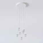 CLAR PANEL RH25, fi100 wisząca LED 7x2,7W/298lm/3000K, 230V, przewód transparentny, biały sygnałowy (mat) RAL 9003