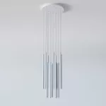 NER PANEL ZBH14 LA211 wisząca, max. 14x2, LED moduł, 230V, przewód transparentny, srebrny aluminiowy (mat struktura-101) RAL 9006