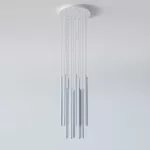NER PANEL ZBH14 LA211 wisząca, max. 14x2, LED moduł, 230V, przewód transparentny, srebrny aluminiowy (mat-175) RAL 9006