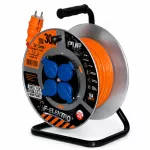 Przedłużacz na bębnie metalowym PUR-290 4x230V H07BQ-F 3x1,5 z termikiem /40m/
