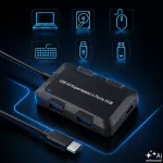 Qoltec Hub Adapter USB-C 3.1 5w1 | 4x USB 3.0 | micro USB