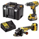 DEWALT ZESTAW COMBO 18V DCK2020P2T (DCD791, DCG405) 2x5,0Ah TSTAK