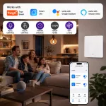 Qoltec Inteligentny 1-kanałowy włącznik wyłacznik światła | Wi-Fi | Timer | Tuya | Smart life | Biały