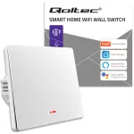 Qoltec Inteligentny 1-kanałowy włącznik wyłacznik światła | Wi-Fi | Timer | Tuya | Smart life | Biały