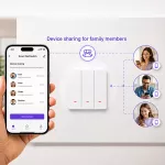 Qoltec Inteligentny 3-kanałowy włącznik wyłacznik światła | Wi-Fi | Timer| Tuya | Smart life | Biały