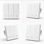 Qoltec Inteligentny 3-kanałowy włącznik wyłacznik światła | Wi-Fi | Timer| Tuya | Smart life | Biały