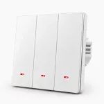 Qoltec Inteligentny 3-kanałowy włącznik wyłacznik światła | Wi-Fi | Timer| Tuya | Smart life | Biały