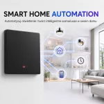 Qoltec Inteligentny 1-kanałowy włącznik wyłącznik światła | Wi-Fi | Timer | Tuya | Smart life | Czarny