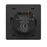 Qoltec Inteligentny 3-kanałowy włącznik wyłącznik światła | Wi-Fi | Timer | Tuya | Smart life | Czarny
