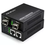 Qoltec Dwukierunkowy Media Konwerter SWITCH Ethernet 2x RJ45 2x SFP| 1000Mb/s | 5V