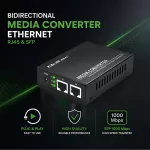 Qoltec Dwukierunkowy Media Konwerter SWITCH Ethernet 2x RJ45 2x SFP| 1000Mb/s | 5V