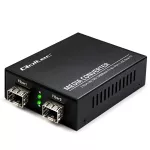 Qoltec Dwukierunkowy Media Konwerter SWITCH Ethernet 2x RJ45 2x SFP| 1000Mb/s | 5V