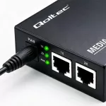 Qoltec Dwukierunkowy Media Konwerter SWITCH Ethernet 2x RJ45 2x SFP| 1000Mb/s | 5V