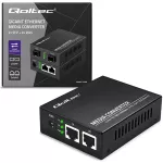 Qoltec Dwukierunkowy Media Konwerter SWITCH Ethernet 2x RJ45 2x SFP| 1000Mb/s | 5V