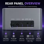 Qoltec Stacja dokująca 2w1 HDD SSD | SATA | M.2 NVMe | Klonowanie | USB-C 3.2 Gen 2 | 10Gb/s | 28TB | Aluminium