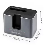 Qoltec Stacja dokująca 2w1 HDD SSD | SATA | M.2 NVMe | Klonowanie | USB-C 3.2 Gen 2 | 10Gb/s | 28TB | Aluminium