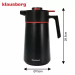 KLAUSBERG TERMOS KONFERENCYJNY 2,5L CZARNY STAL 304, BPA-FREE