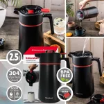 KLAUSBERG TERMOS KONFERENCYJNY 2,5L CZARNY STAL 304, BPA-FREE