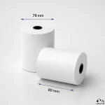 Qoltec Rolka termiczna 80 x 80 | 55g/m2 | 10szt. | BPA free