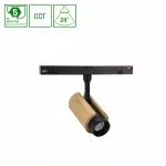 SYSTEM SHIFT CCT- SPOT S WOOD 35X140X178MM 6W 24ST CZARNY CCT SWITCH 5 LAT GW.