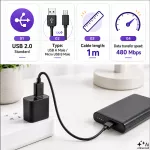 Qoltec Kabel USB A męski | micro USB B męski | 1m