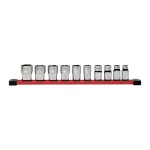 MILWAUKEE ZESTAW NASADEK IMPERIALNYCH 1/2" 10szt. NA SZYNIE