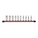 MILWAUKEE ZESTAW NASADEK IMPERIALNYCH DŁUGICH 1/4" 10szt. NA SZYNIE