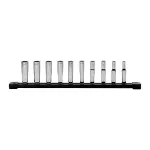 MILWAUKEE ZESTAW NASADEK METRYCZNYCH DŁUGICH 1/4" 10szt. NA SZYNIE