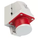 Wtyczka odbiornikowa z klapką 16A 400V 3P+Z+N IP44