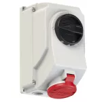 Gniazdo stałe z rozłącznikiem 0-1 duże blokada mechaniczna 16A 400V 3P+Z+N IP44