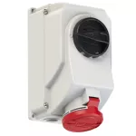 Gniazdo stałe z rozłącznikiem 0-1 duże blokada mechaniczna 32A 400V 3P+Z IP44